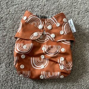 Cutie Caboose Rust Rainbows Reusable Pocket Diaper